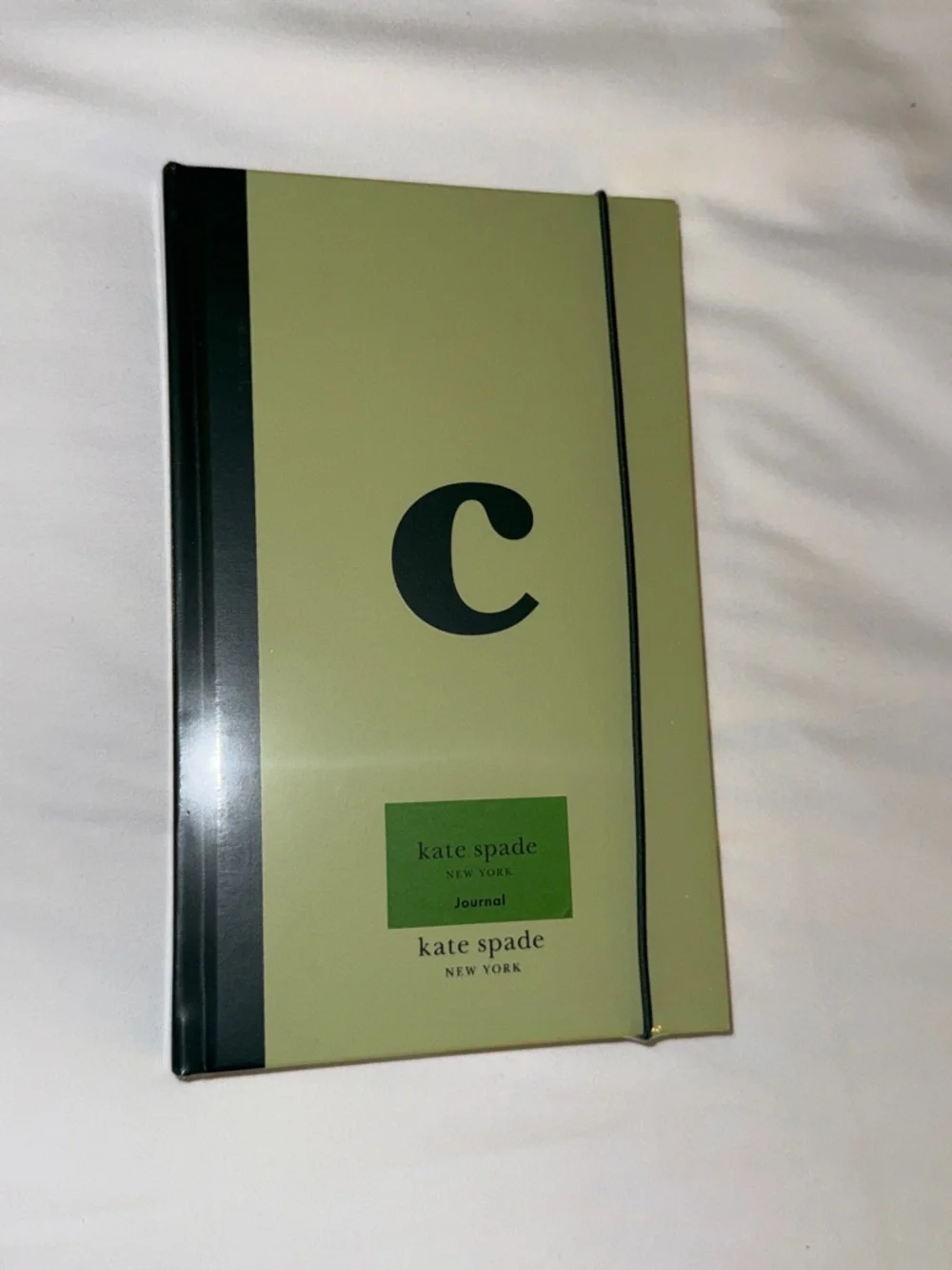 kate spade Olive Green Journal with Green Initial C